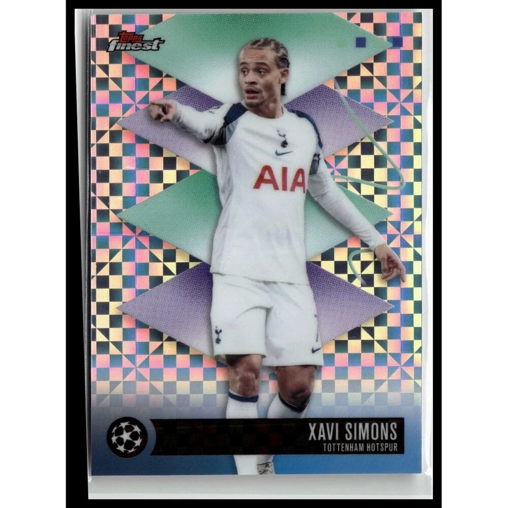 2025-26 Finest Xavi Simons Spurs Checkerboard Refractor #119